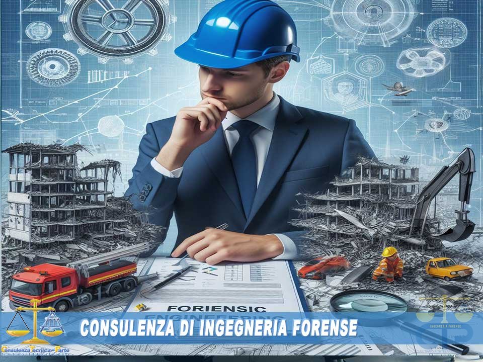 Ingegnere forense durante un accertamento tecnico