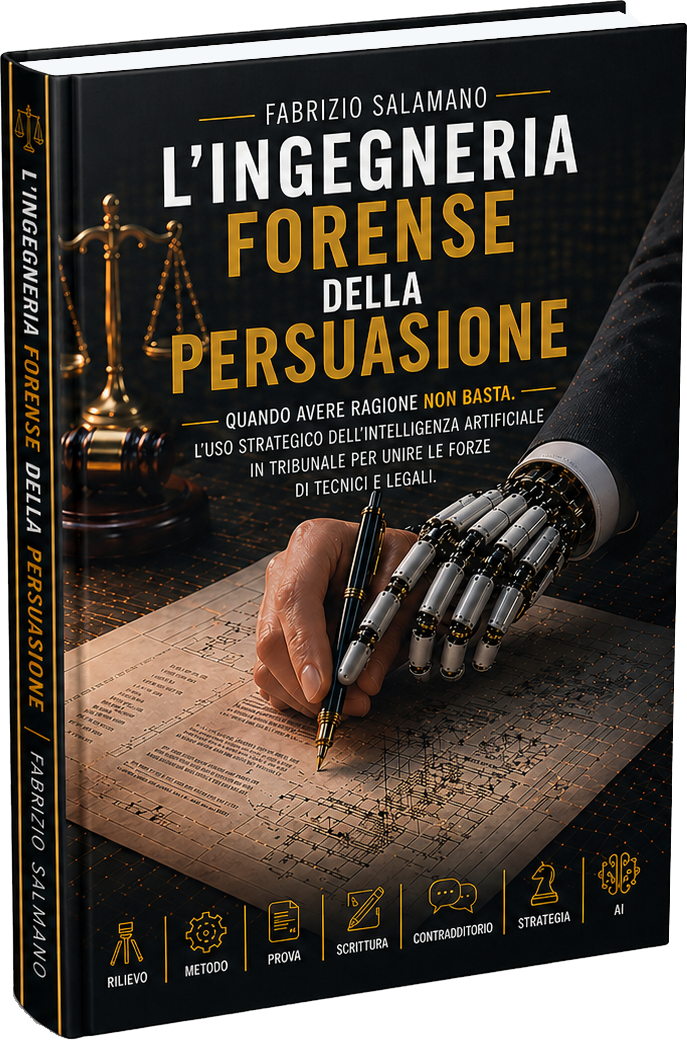 Copertina del libro «L'Ingegneria Forense della Persuasione» — saggio sul metodo del contraddittorio tecnico